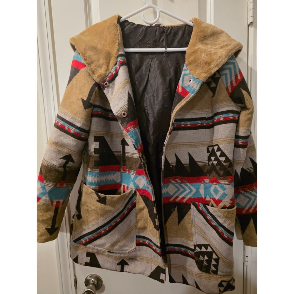 JouJou Faux Multicolored Fur‎ Jacket SZ L